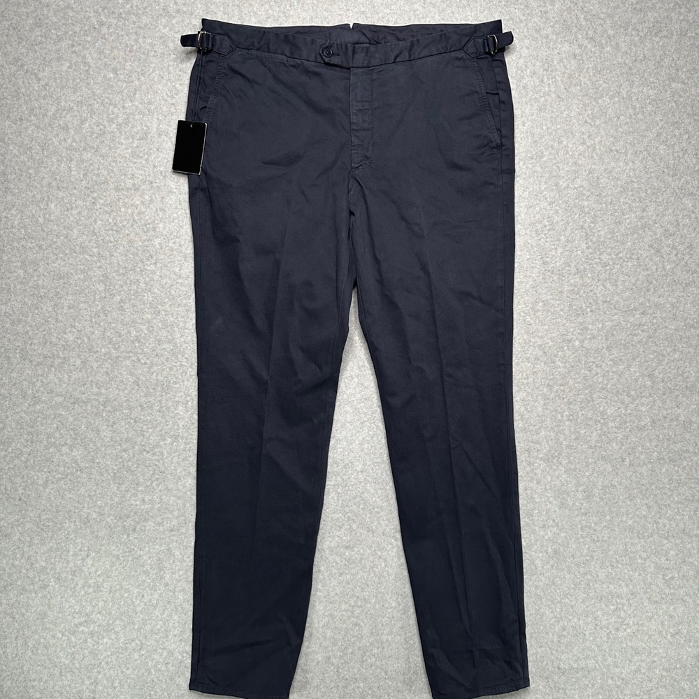 Atelier Munro Navy‎ Blue Side Adjuster Trousers Made in Italy Mens 56 EU